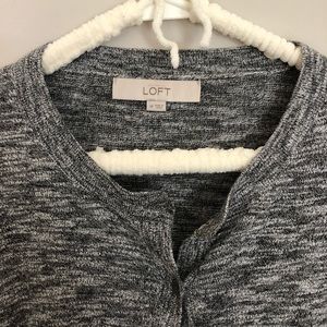 LOFT heather grey cardigan